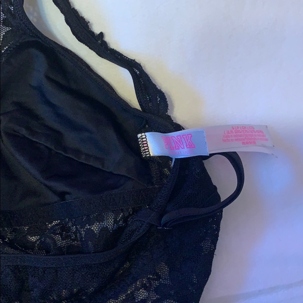 Victoria’s Secret Pink Black Bralette & H&M Divided Lace Tank Bundle - Picture 6 of 9
